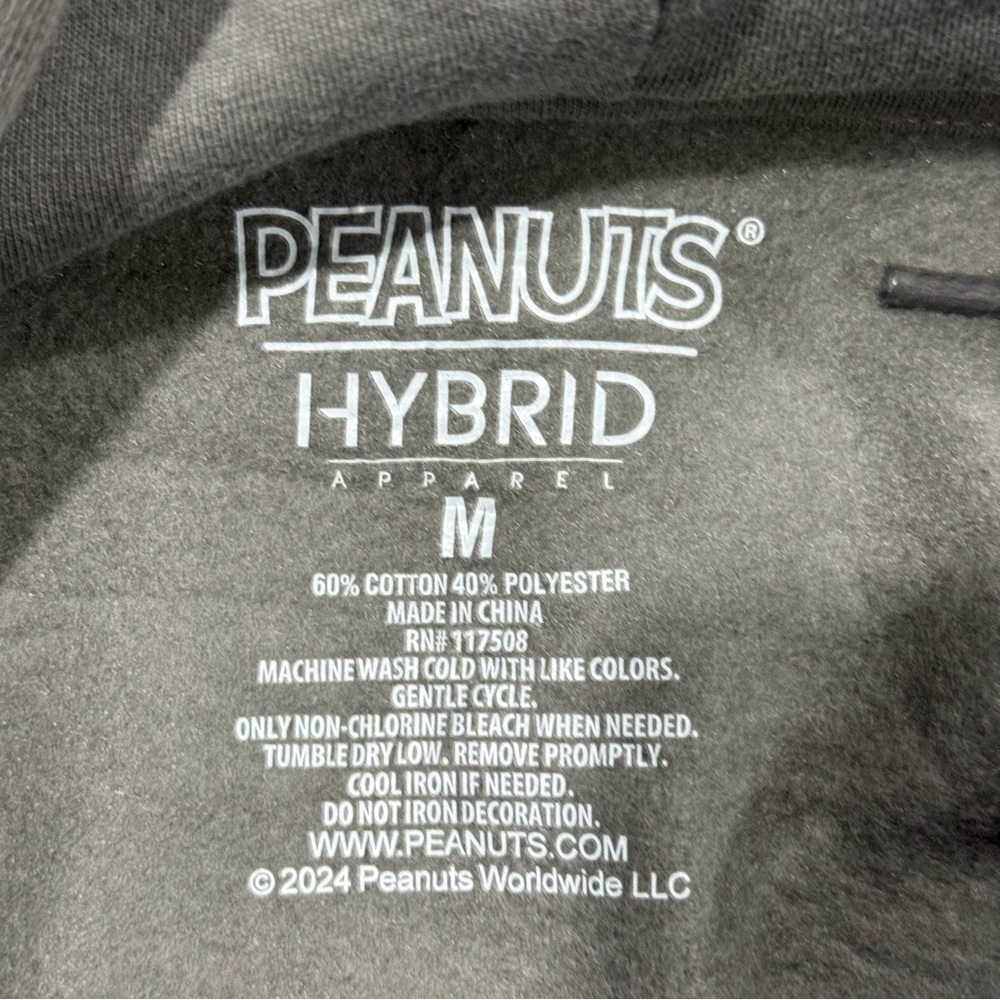 Peanuts Snoopy Graphic Hoodie Pullover Pocket Streetwear‎ Med Charlie Brown - Picture 11 of 11